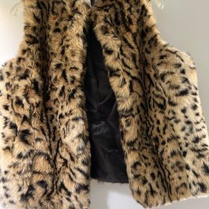 Chico’s leopard Furry Vest
